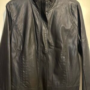 Woman’s Black faux Leather Jacket